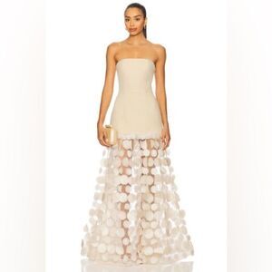 NWOT BRONX AND BANCO HARPER STRAIGHT Cream Strapless Wedding Bridal Gown